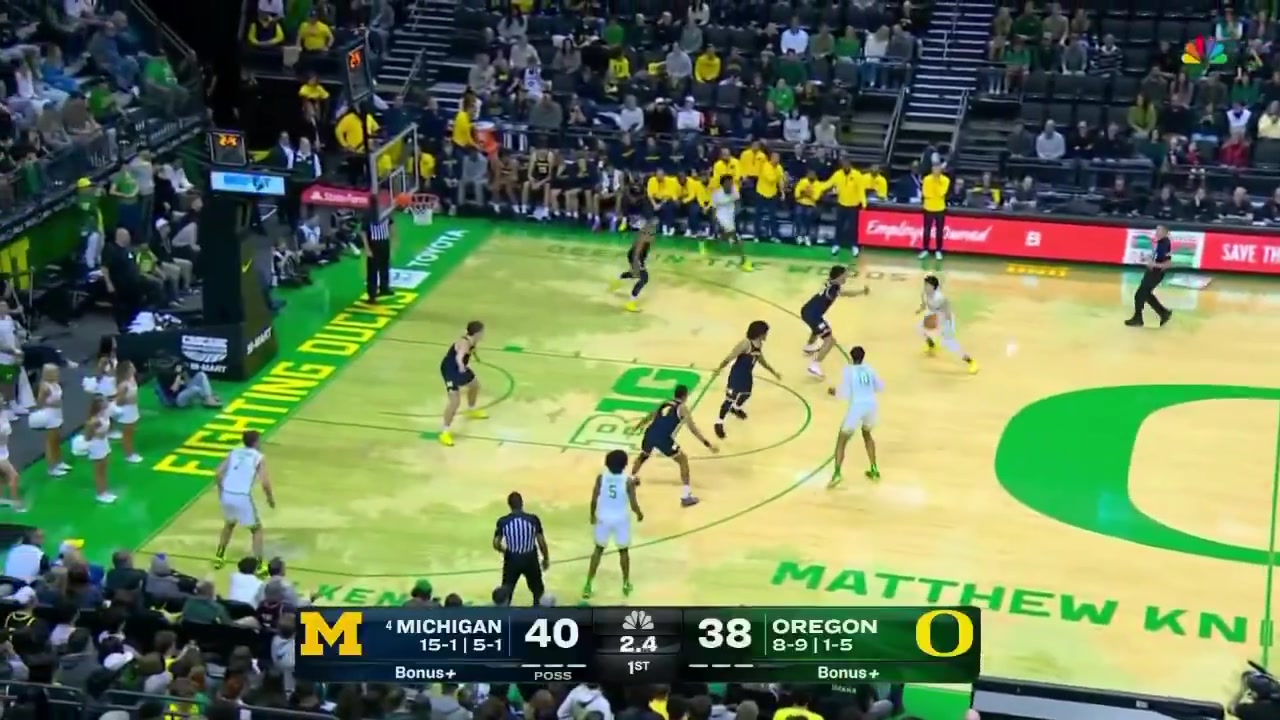 6罚全进~NCAA:林葳飚中压哨三分带领俄勒冈反超 半场砍11分2助攻